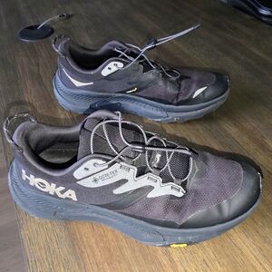 Hoka Transport GTX. Black and Gray Athletic Shoes